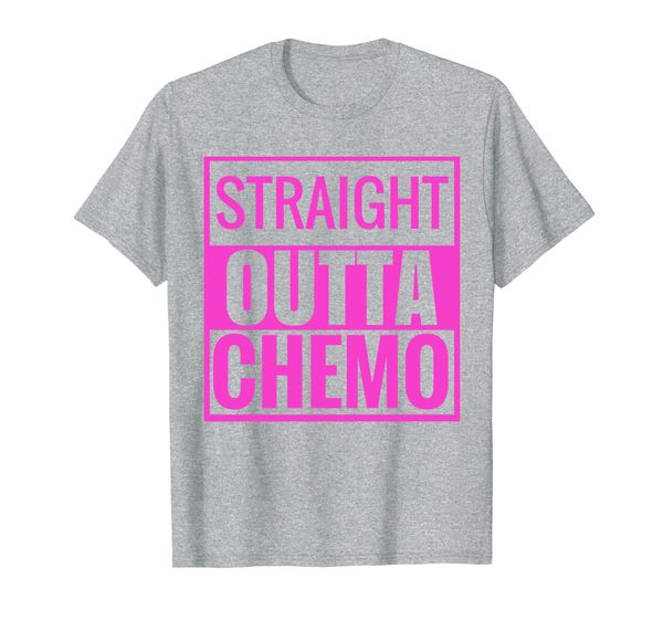 

straight outta chemo t-shirt funny pink battle cancer gift, White;black