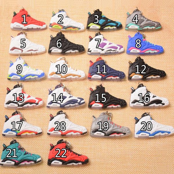 

22 styles basketball shoes key chain rings charm sneakers keyrings keychains hanging accessories novelty fashion sneakers c90l, Silver