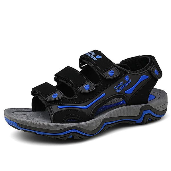 

sandals dress on vietnam shoe men male hollow flat for slip summer sandles outdoor footwear sandalhas beach mountain leather s, Black
