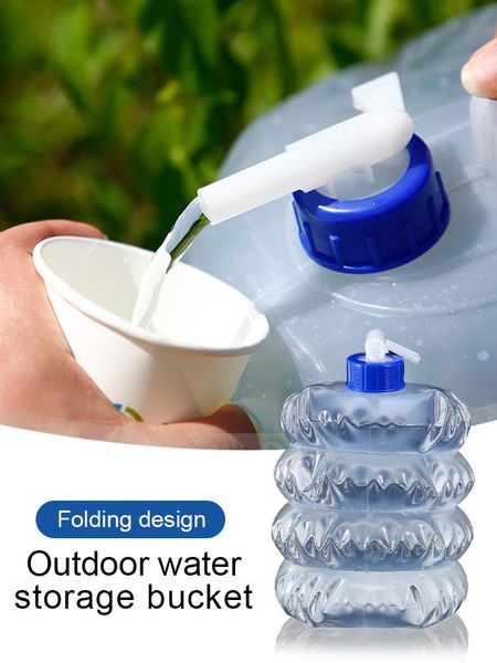 

hydration packs 3 /5/ 8/10/15lfoldable water bags bucket transparent retractable folding portable organizer storage container accessories