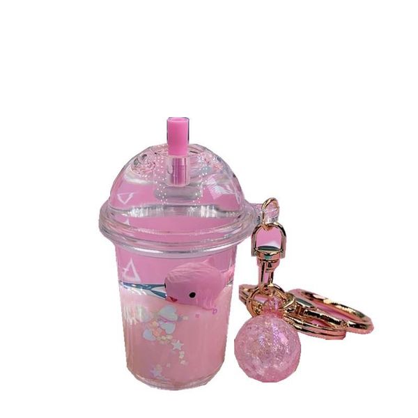 

keychains unique couples sequins acrylic animal keychain quicksand liquid bottle jewelry car bag trinket pendant for women girl men gift, Silver