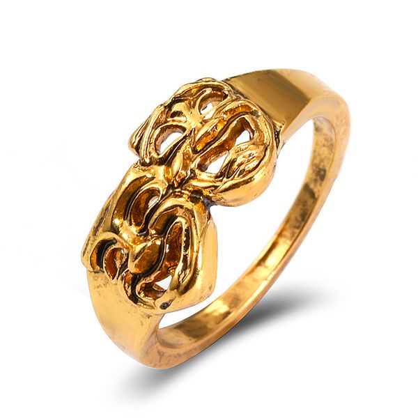 

s2373 fashion jewelry vintage metal smiling crying face ring, Silver