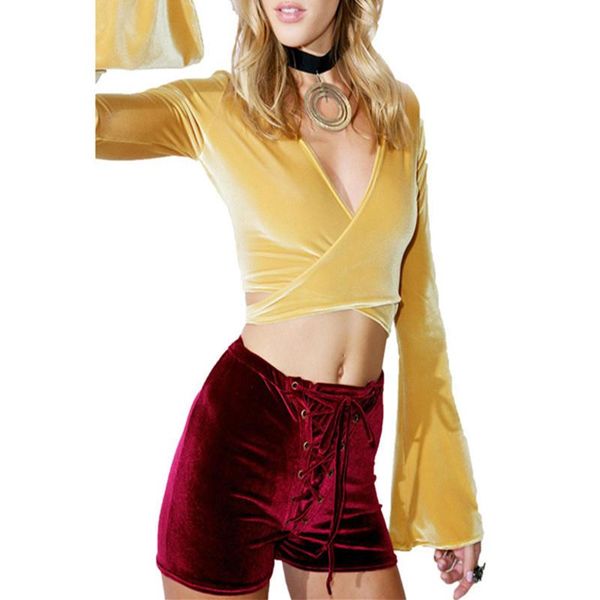 

women's shorts bigsweety velvet women casual drawstring mid waist lace-up skinny booty fashion velour feminino, White;black