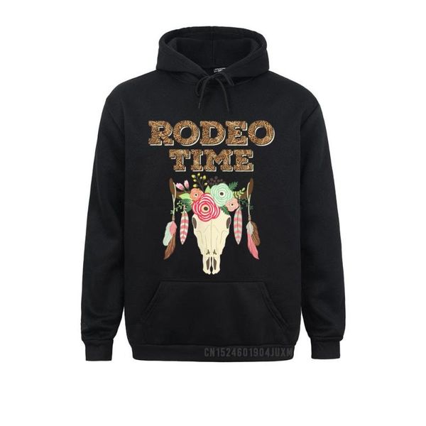 

men's hoodies & sweatshirts sportswears boho rodeo time western native skull hooded long sleeve men printed faddish, Black