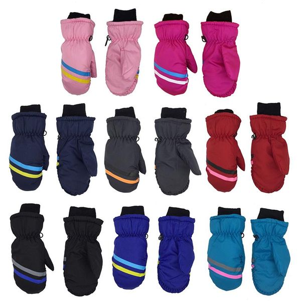 

ski gloves outdoor children's thick geometric printing warm winter windproof and waterproof riding play