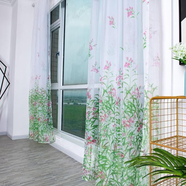 

curtain & drapes lychee stems flower modern door window room divider valance home decoration