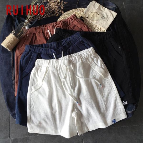 

summer solid shorts men fitness fashion breathable casual mens brand cotton plus size m-3xl men's, White;black