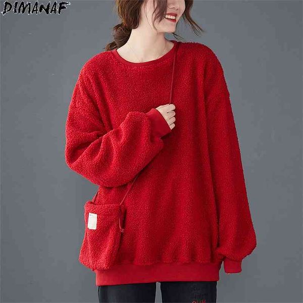 

plus size women hoodies cotton cashmere sweatshirt solid winter pullover long sleeve casual style autumn 210531, Black