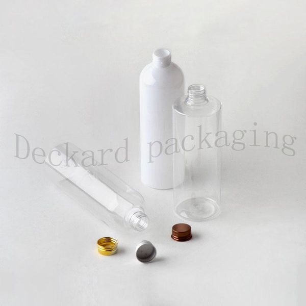 

storage bottles & jars empty plastic container bottle 400ml essential oil packaging shower gel screw aluminum cap refillable makeup
