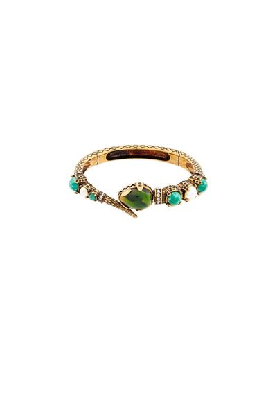 

bangle western vintage serpentine inlaid gemstone bracelet, Black