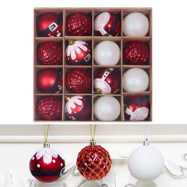 

party decoration 6cm/16pcs christmas ball ornament tree colorful balls decorations for homependant box