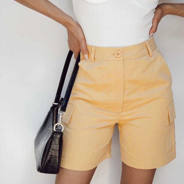 

women's pants & capris mosimolly trendy pockets knee length women ol shorts cool lady short pants streetwear m5ao, Black;white