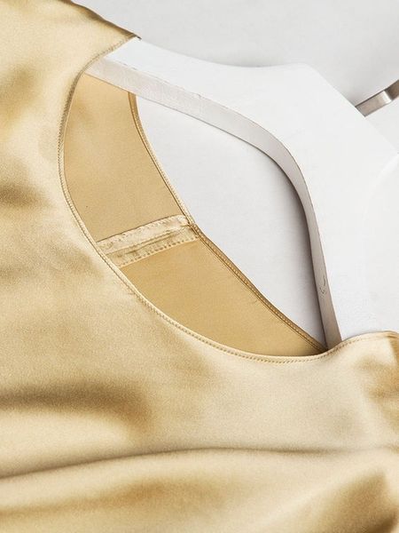 

t shirts goddess temperament slip heavy satin silk t-shirt, White