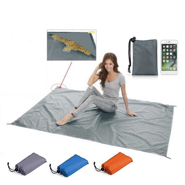 Picknick Wasserdichte Strandmatte Tragbare Taschendecke Sandfreie Decken Camping Outdoor Zelt Faltabdeckung Bodenpolster Matratze Y0706