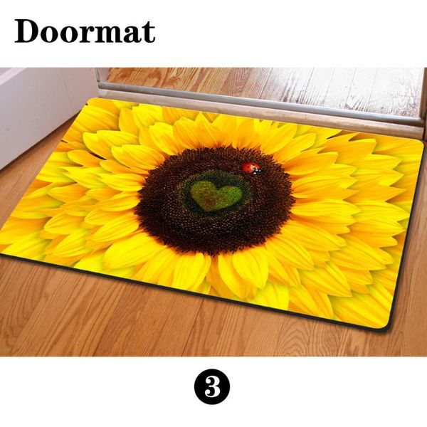 

carpets fashion bedroom floor mats slip-resistant entrance doormate pad sunflower cute cat print horse kitchen carpet for living room
