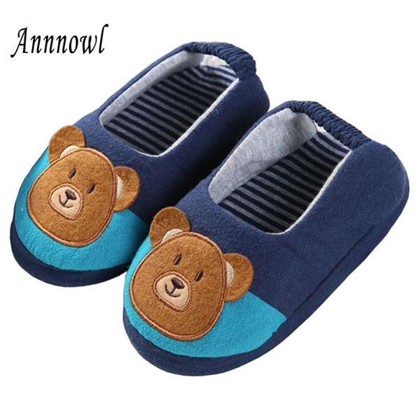 

slipper toddler baby slippers kids shoes for boys cute cartoon bear indoor rubble sole house casual garden home flats children, Black;grey