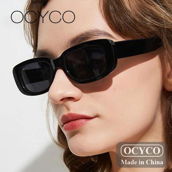 

sunglasses ocyco small rectangle women vintage brand square sun glasses shades female oculos feminino lentes gafas de sol uv400, White;black