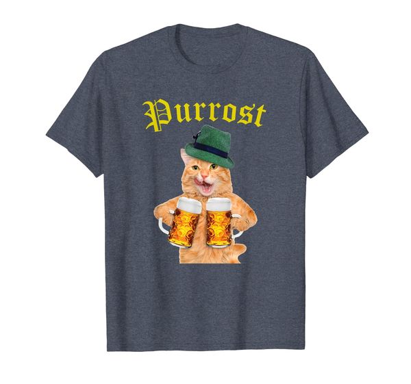 

funny oktoberfest cat apparel kitty drinking beer purrost t-shirt, White;black
