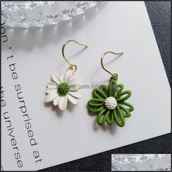 

dangle jewelrydangle & chandelier small daisies asymmetric earrings for women girls summer style flower personality jewelry drop delivery 20, Silver