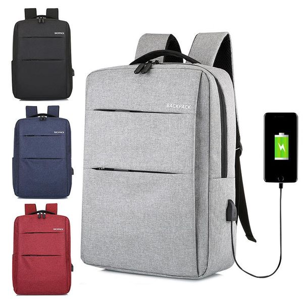 

backpack 2021 lapwaterproof oxford school bag for student schoolbag with charging interface men's commuter 16 inch