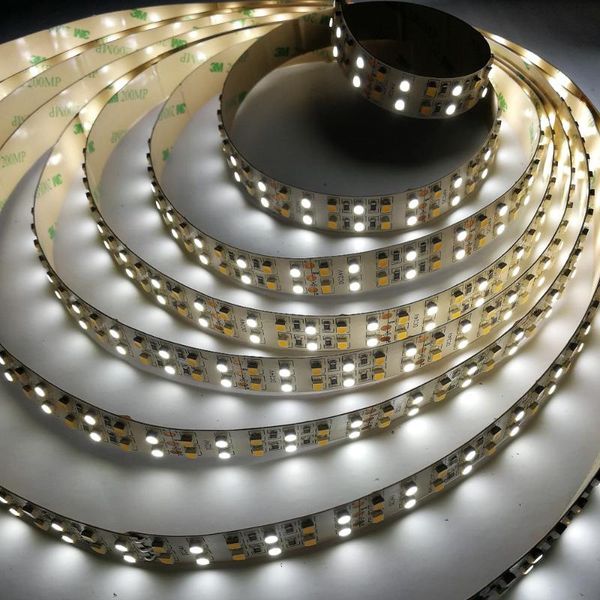 

cri> 95+ ra double row smd3528 cct color temperature adjustable & dimmable led strip light 240leds/m 5m/r strips