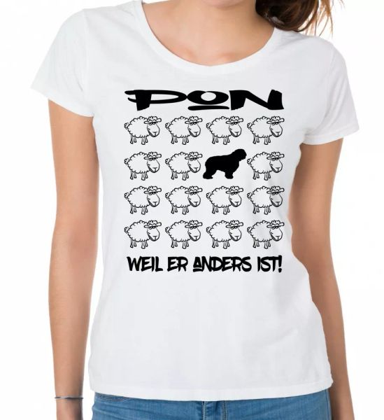 

pon ladies t-shirt black sheep by siviwonder, White;black