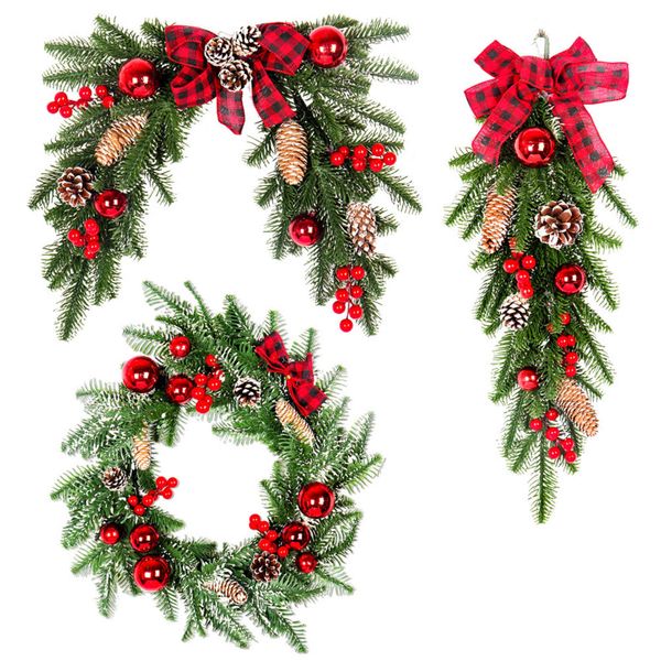 

new decorative wreath door rattan window wall hanging christmas decorations