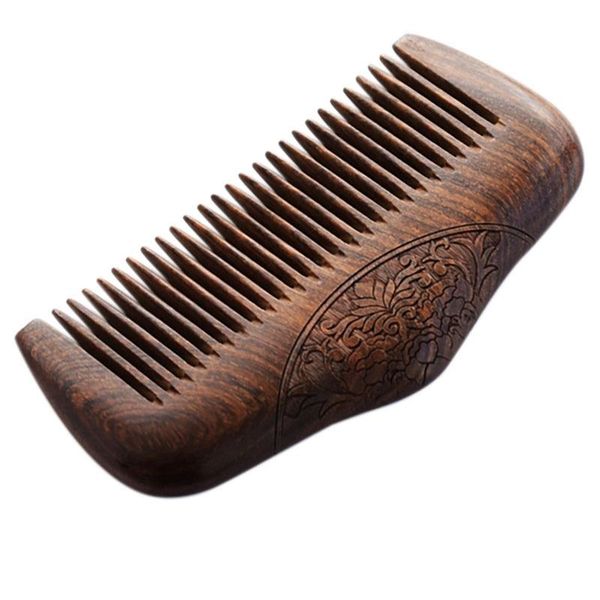 

hair brushes pocket comb sandalwood green natural super narrow dent wood combs static lice beard hairstyle, Silver