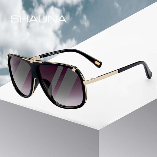 

sunglasses shauna retro men square sunglasses brand designer fashion women gradient lens glasses uv400, Black