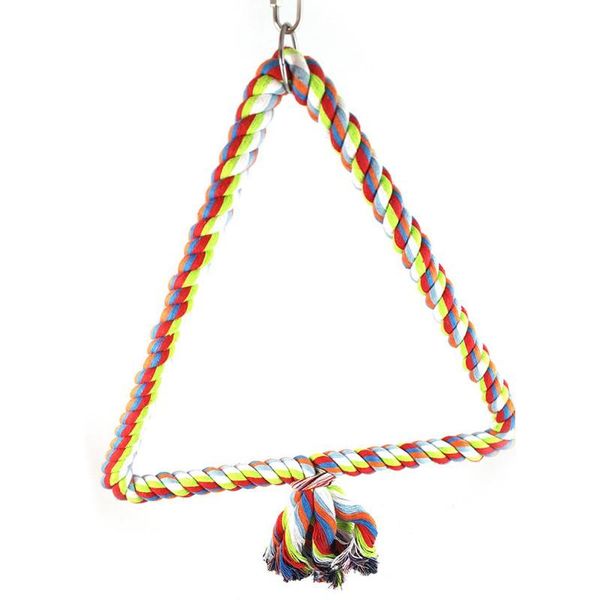 

other bird supplies color woven cotton rope chew toy parrot cockatiel cage hammock toys triangle swing hanging