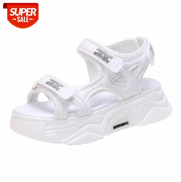 

fujin women sandals casual shoes thick bottom breathable ladies 2021 slides fashion platform women's summer #uu1k, Black