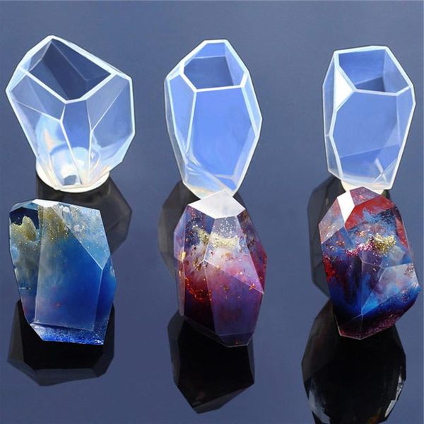 

craft tools 3pcs silicone soap mold for making crystal irregular geometric jewelry resin ornament decoration