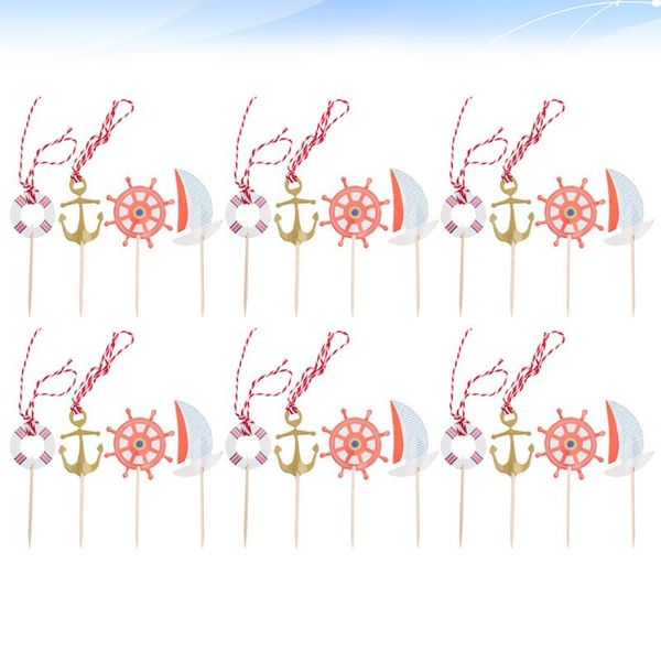 

other festive & party supplies 24pcs ocean theme cake ers funny cupcake ornament picks interesting decor dessert adornment for birthday