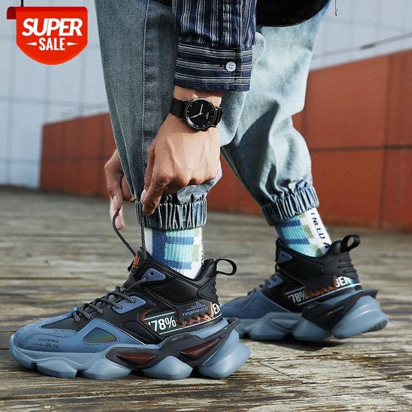 

winter men's shoes, casual sports fashionable reflective high-warmth, old trendy shoes #h28a