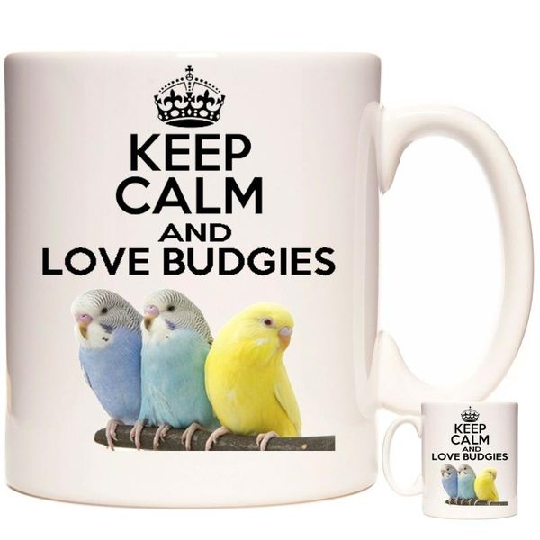 

mugs budgerigar gift coffee mug keep calm budgie tea
