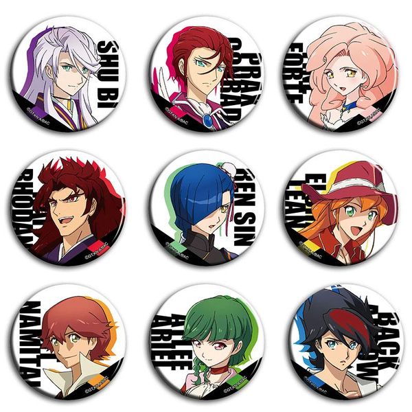 

pins, brooches back arrow anime badges 58 mm pins shu bi naimitan brooch roun icons, Gray