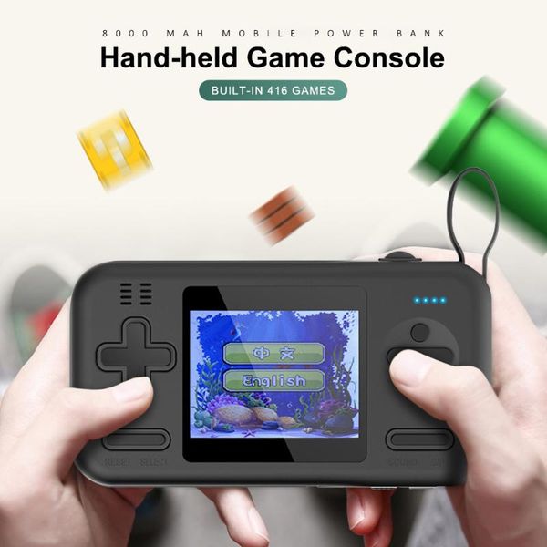 

portable game players video handheld console retro built-in 8000mah power bank gamepad player for child supplies