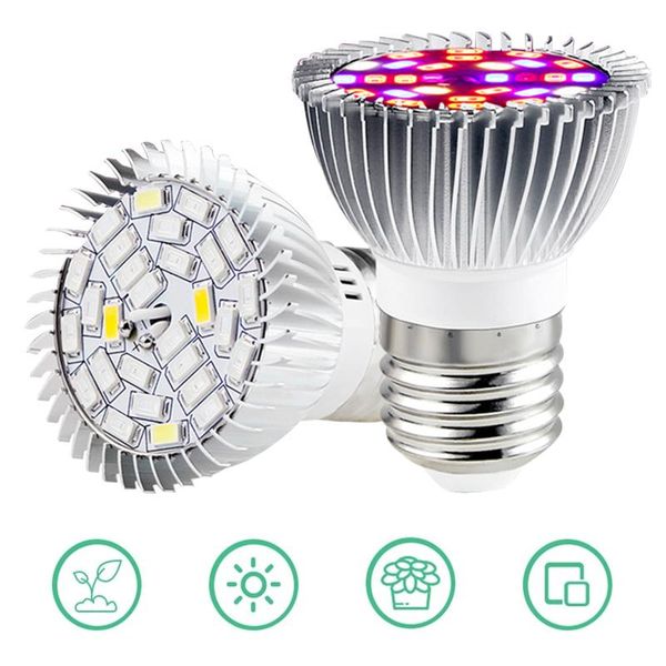 

grow light full spectrum 10w 30w 50w 80w e27 led growing bulb for indoor hydroponics flowers plants growth lamp lights