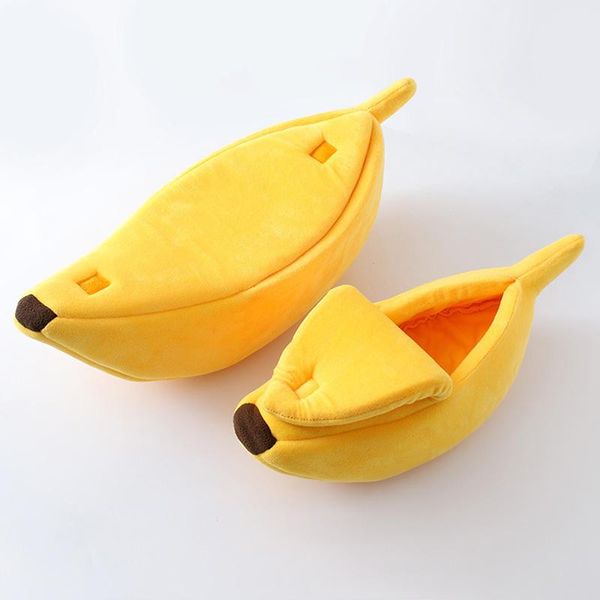 

cat beds & furniture house cute cozy funny banana bed mat warm durable portable dog supplies multicolor pet basket cushion kennel