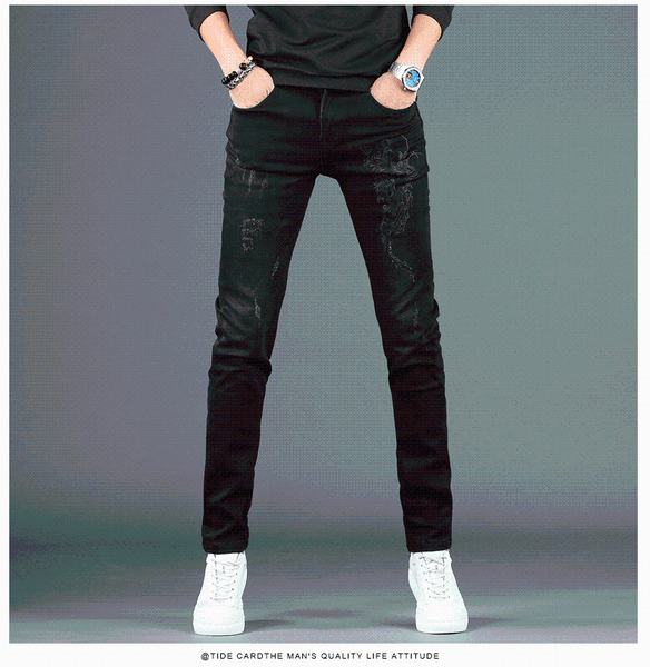 

men's jeans ws03127 fashion 2021 runway luxury european design party style clothing, Blue