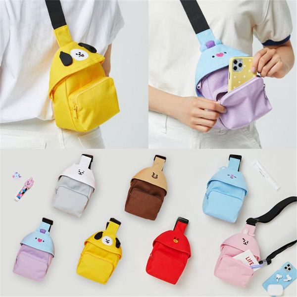 

wallets kpop bag 1pcs bangtan boys kawaii shoulder bags cute cartoon messenger change storage mini mobile phone gifts y375, Red;black
