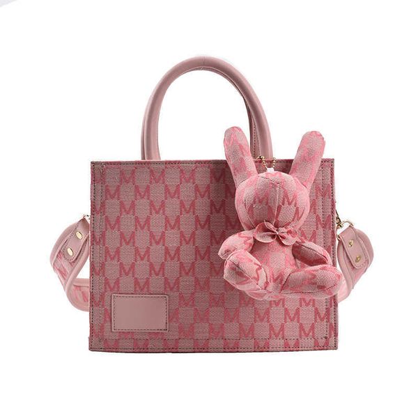 

shoulder bag japanese and korean crossbody personalized handbag bag female new fashion alphabet cartoon ornaments tote net red