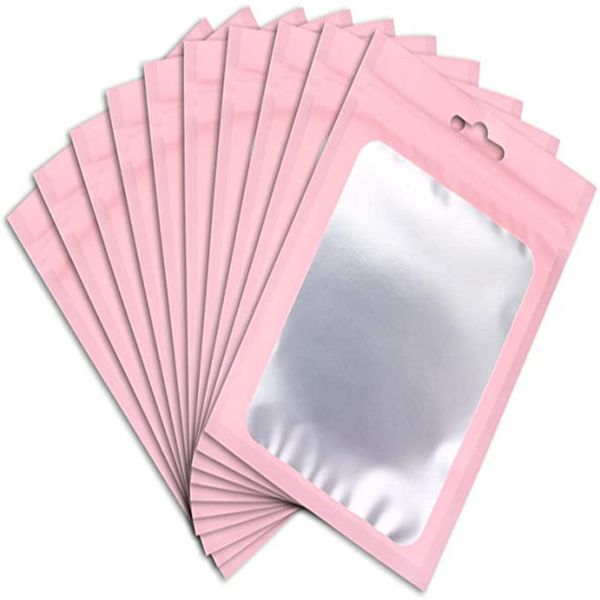 

resealable bags self sealing storage bag with window smell proof packaging aluminum foil pouch for coffee jewelry