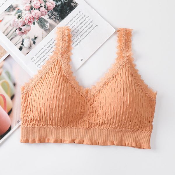 

Sexy Lace Tube Top for Women Korean Bras Top Camisole Lightweight Comfortable Lingerie Top Women Tank, Orange