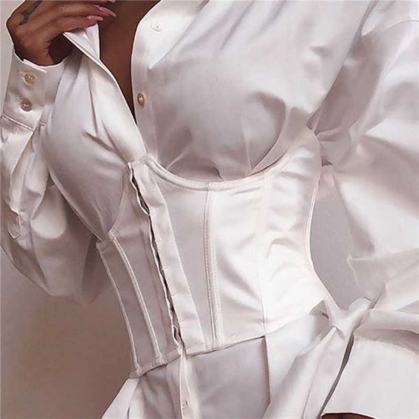 

2021 fahsion women's corset wide waist belt solid color black white wide elastic tie bodycon belt female decorations p0817, Black;brown