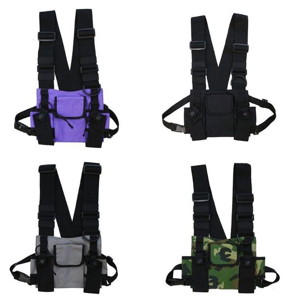 

backpack universal hands radio vest chest rig harness bag holster for two way a69f