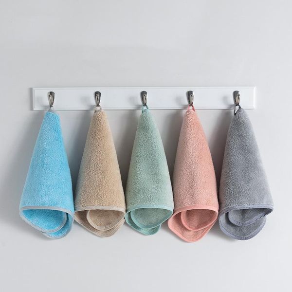 

towel 2/4/6pcs 25*50cm kids microfiber face baby bath kitchen hand hang small solid water absorption quick dry