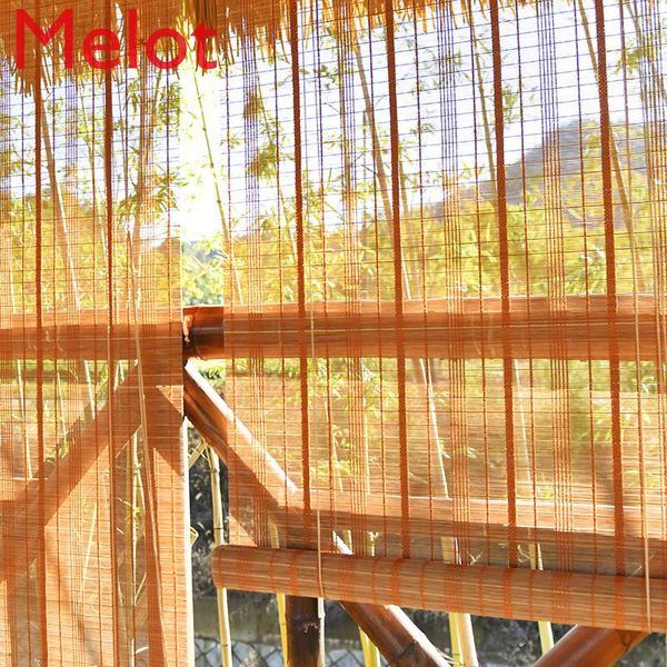 

bamboo curtain shutter curtain lifting shading sunshade partition balcony louver ventilation chinese style