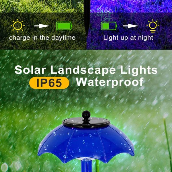 

lawn lamps creative umbrella shaped solar lights outdoor led mini garden decking floor waterproof lamp decorative for backyard