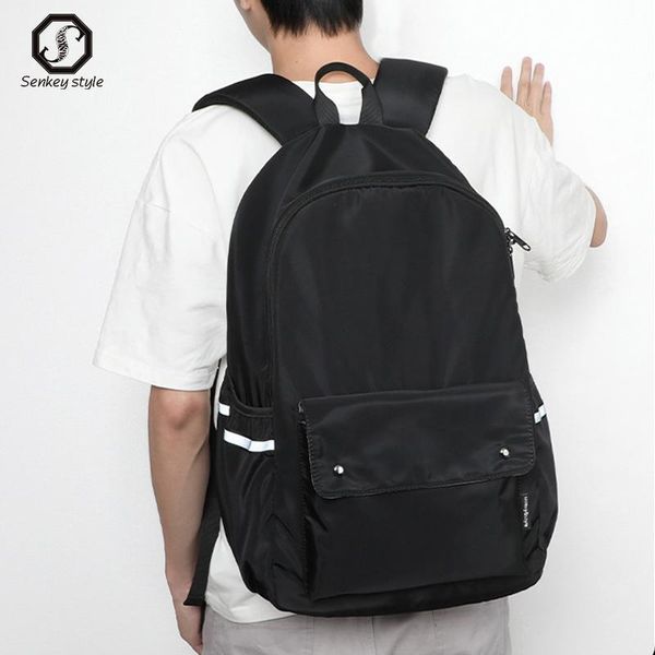

backpack male large capacity anti-theft backpacks men noctilucous student school bag waterproof casual teenager travel mochila